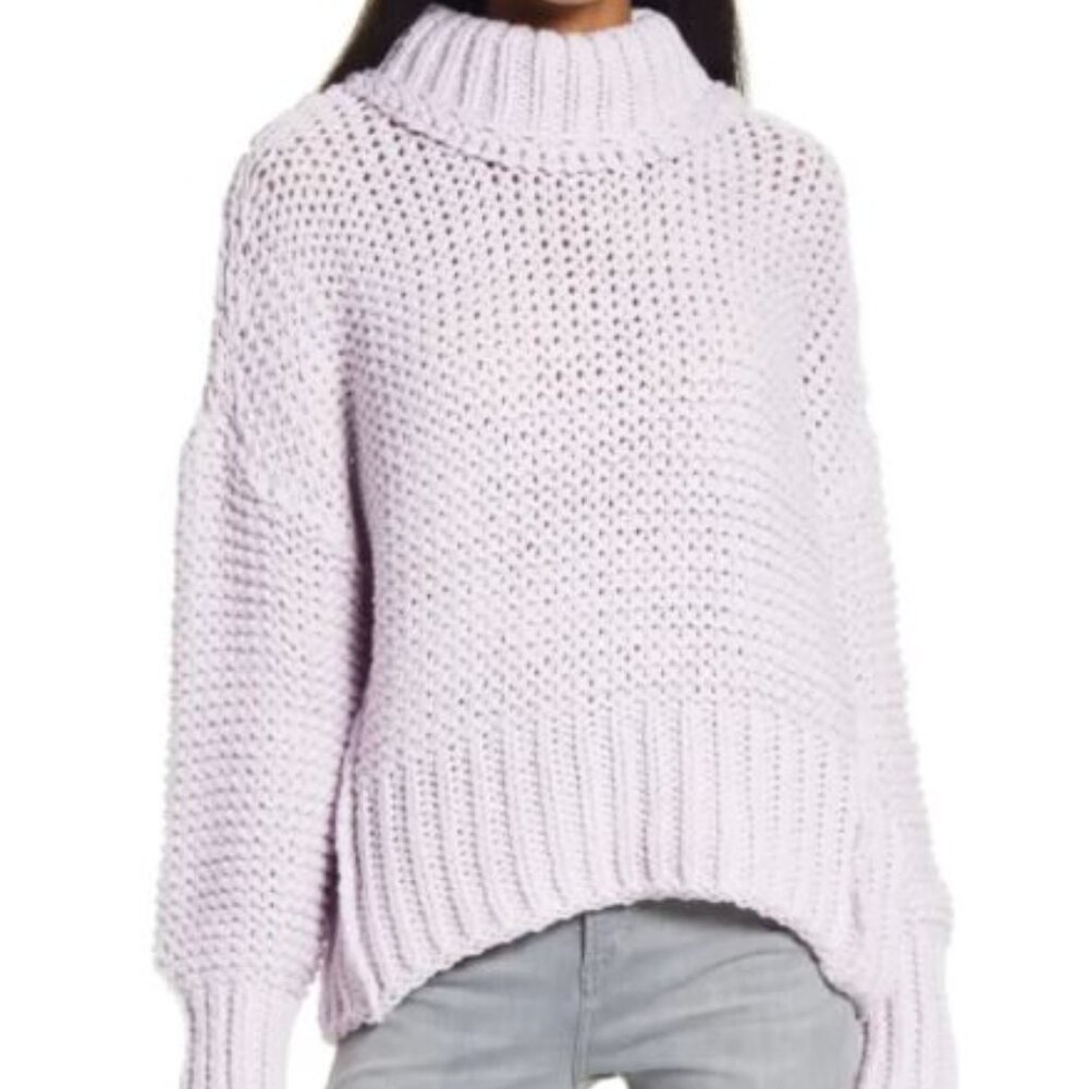 Free People: My Only Sunshine Sweater, Size S, Pale Lilac